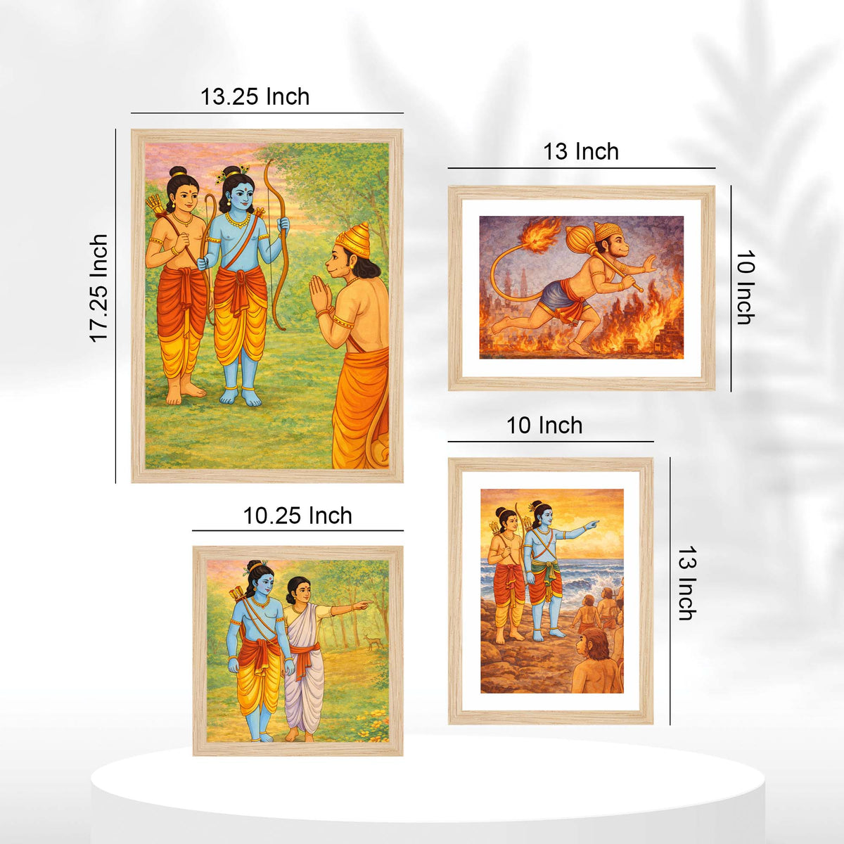 Lord Rama Ramayana Wall Frame Set of Four