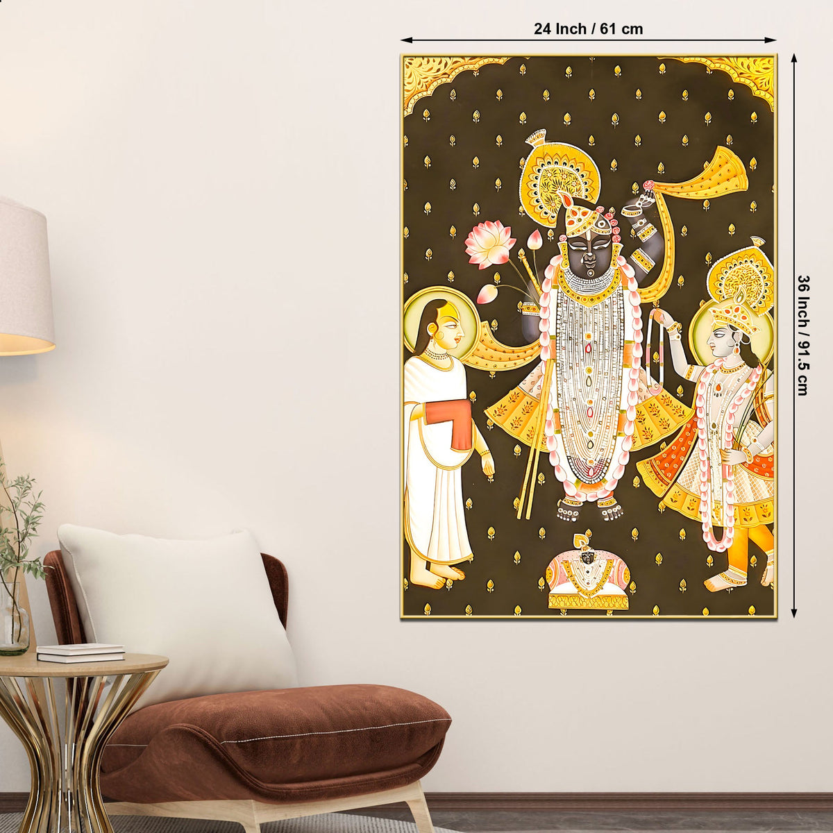Lord Shreenath Ji Nathdwara Devotional Canvas Wall Painting