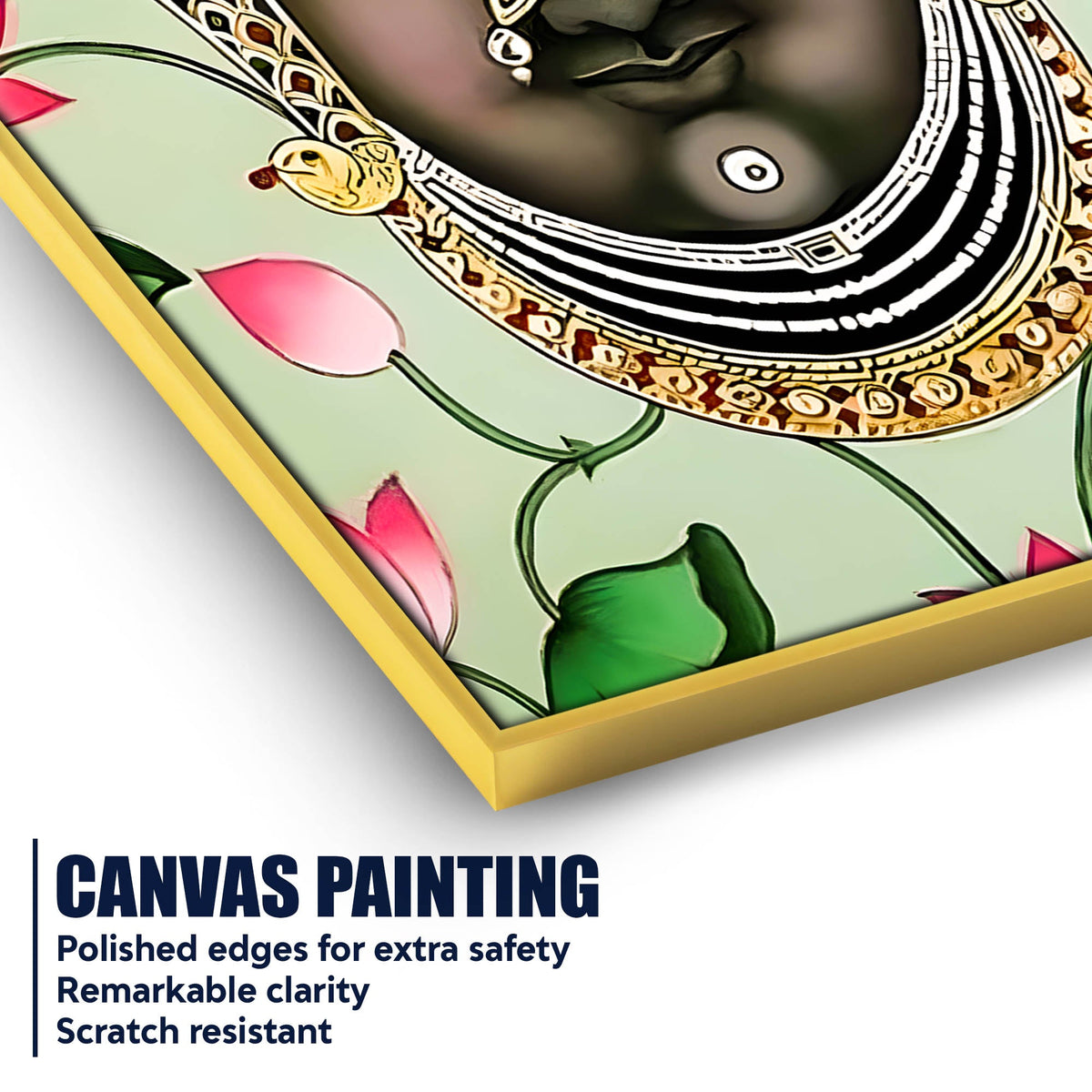 Lord Shreenathji Face Illustration Canvas Wall Painting
