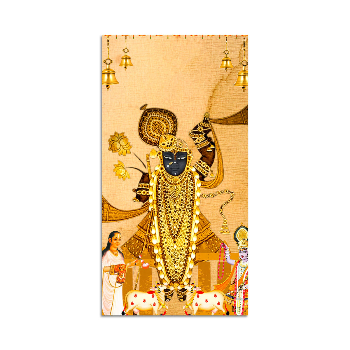 Lord Shreenathji Nathdwara Canvas Painting | Devotional Wall Art