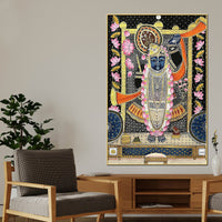 Lord Shreenathji Nathdwara Style Canvas Wall Painting for Home & Temple