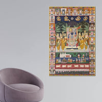 Lord Shreenathji Traditional Canvas Wall Painting for Home & Temple