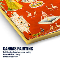 Lord Shreenathji with Cows & Gopikas Pichwai Canvas Wall Painting