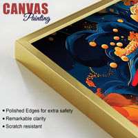 Lord Shri Ganesha Divine Face Abstract Canvas Wall Painting for Home & Office – Contemporary Spiritual Wall Art