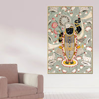 Lord Shrinathji Pichwai Style Canvas Wall Painting