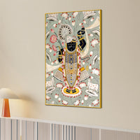 Lord Shrinathji Pichwai Style Canvas Wall Painting