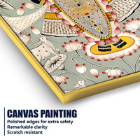 Lord Shrinathji Pichwai Style Canvas Wall Painting