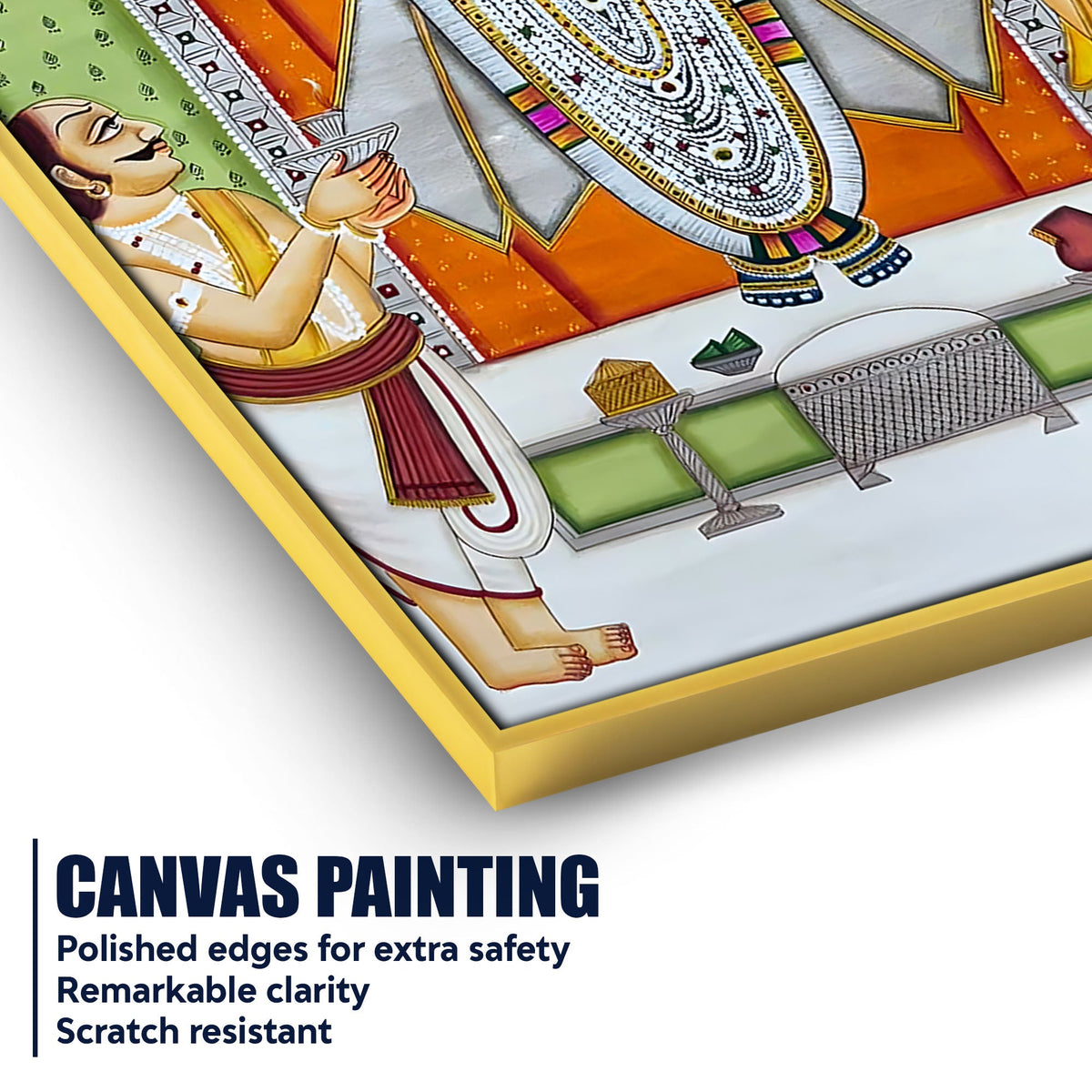 Lord Shrinathji Seva Darshan Canvas Wall Painting for Home