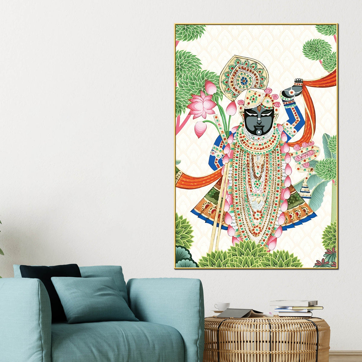 Lord Shrinath ji Canvas Painting | Devotional Art