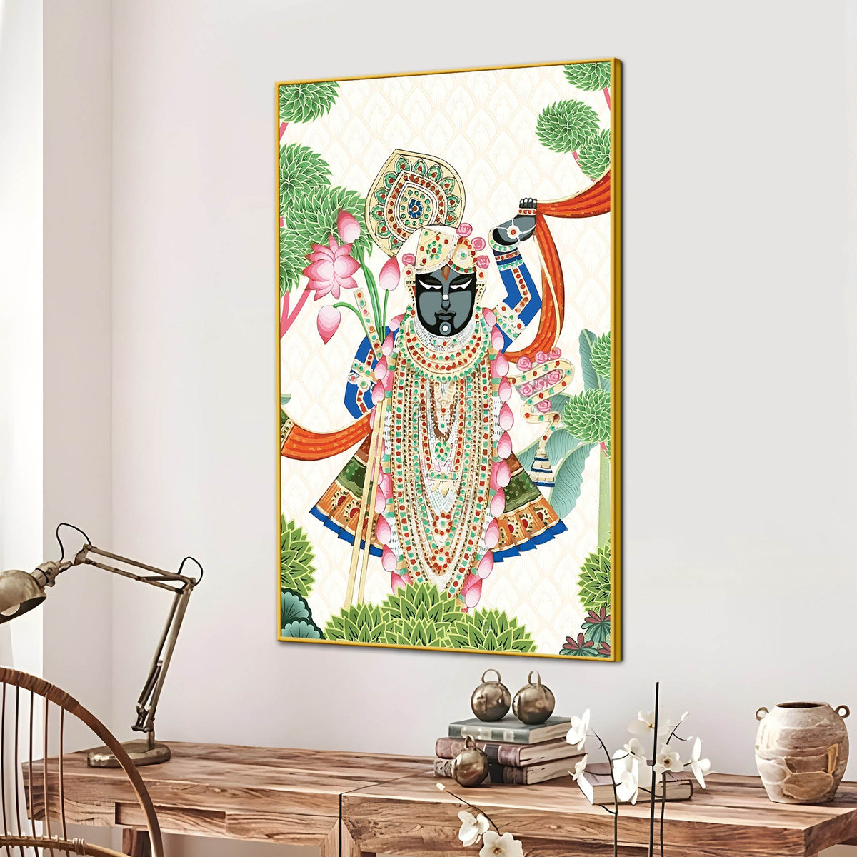Lord Shrinath ji Canvas Painting | Devotional Art