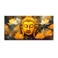 Luxurious Buddha Lotus Canvas Painting for Elegant Interiors