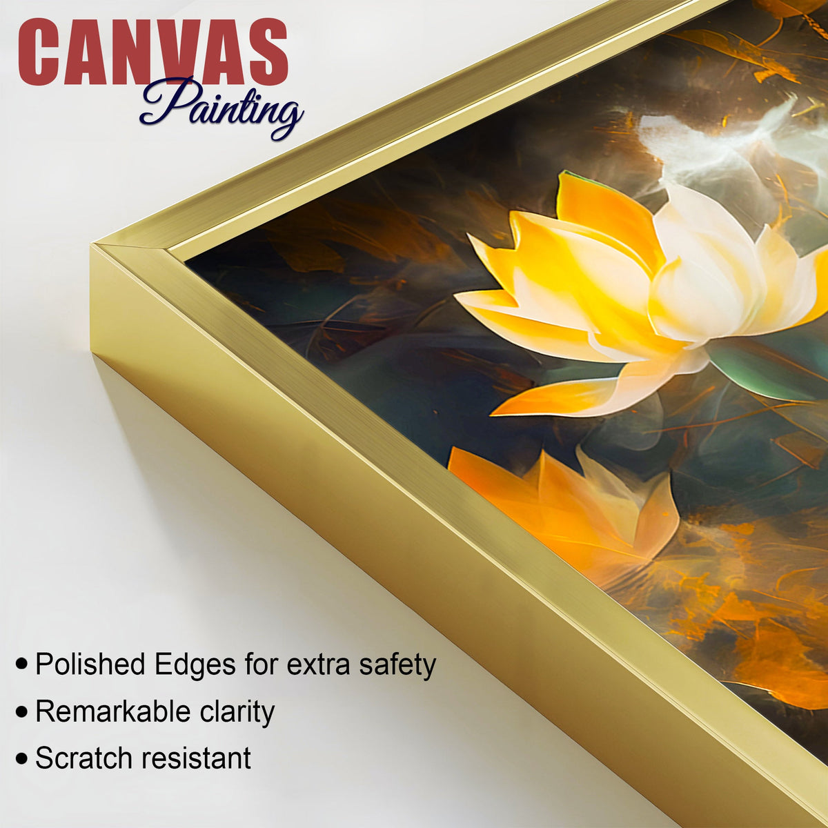 Luxurious Buddha Lotus Canvas Painting for Elegant Interiors
