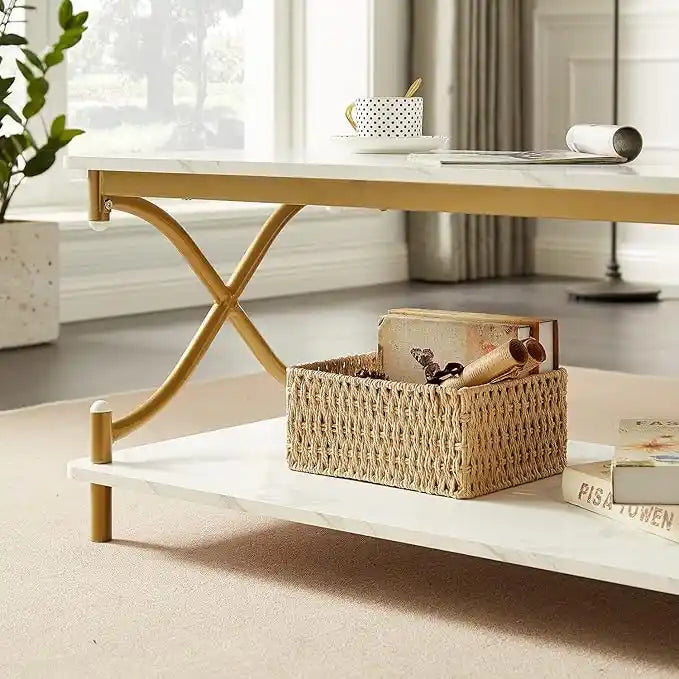Luxurious Design Modern White Marble On Top Centre Table