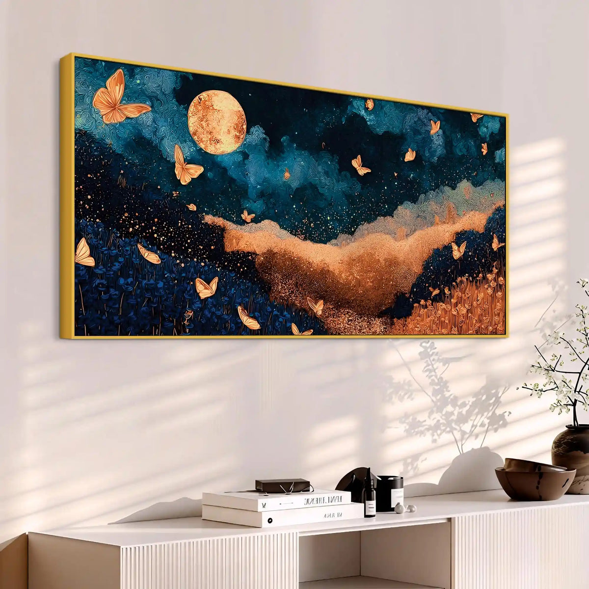 Luxury Abstract Butterfly Canvas Painting for Home Decor