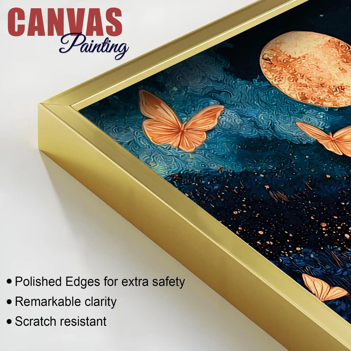 Luxury Abstract Butterfly Canvas Painting for Home Decor