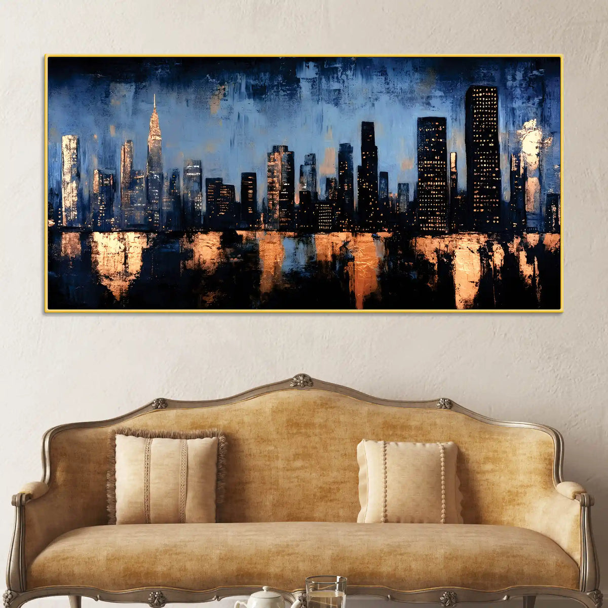 Luxury Abstract City Painting for Home