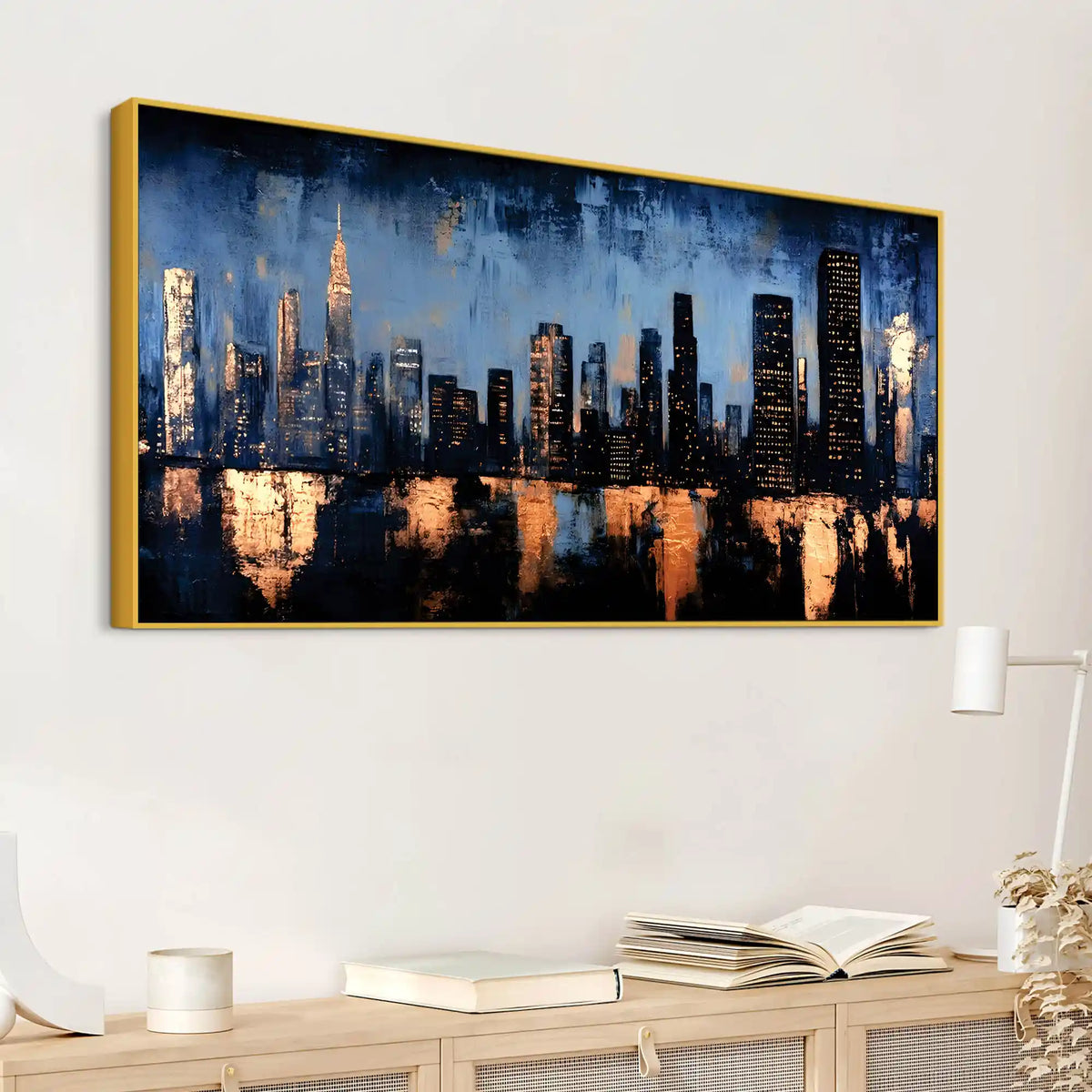 Luxury Abstract City Painting for Home