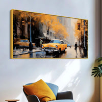Luxury Abstract City Street Canvas Painting for Home Interior Décor