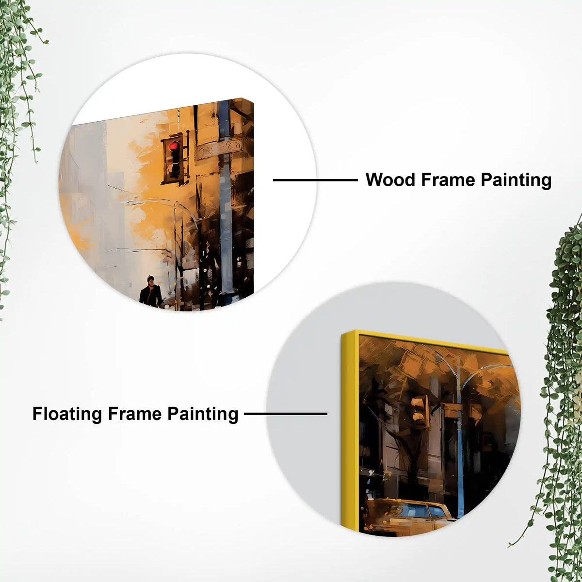 Luxury Abstract City Street Canvas Painting for Home Interior Décor