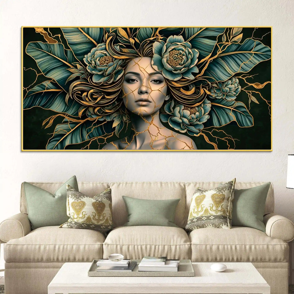Luxury Abstract Female Canvas Painting for Wall Decor