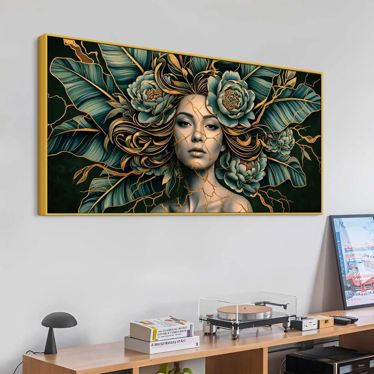 Luxury Abstract Female Canvas Painting for Wall Decor