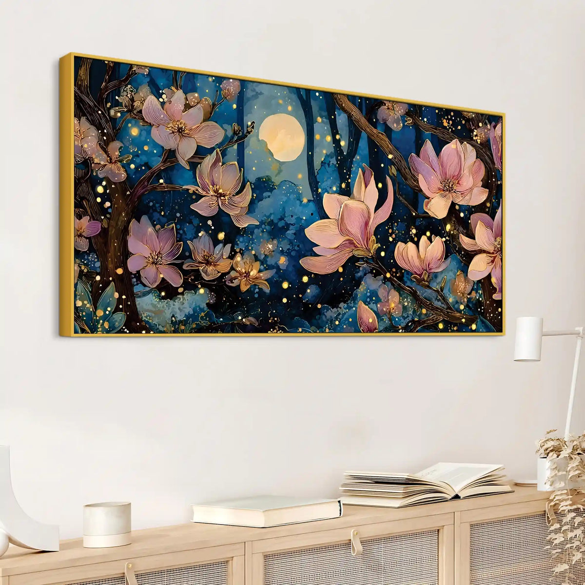 Luxury Abstract Flower Canvas Painting for Wall Decor