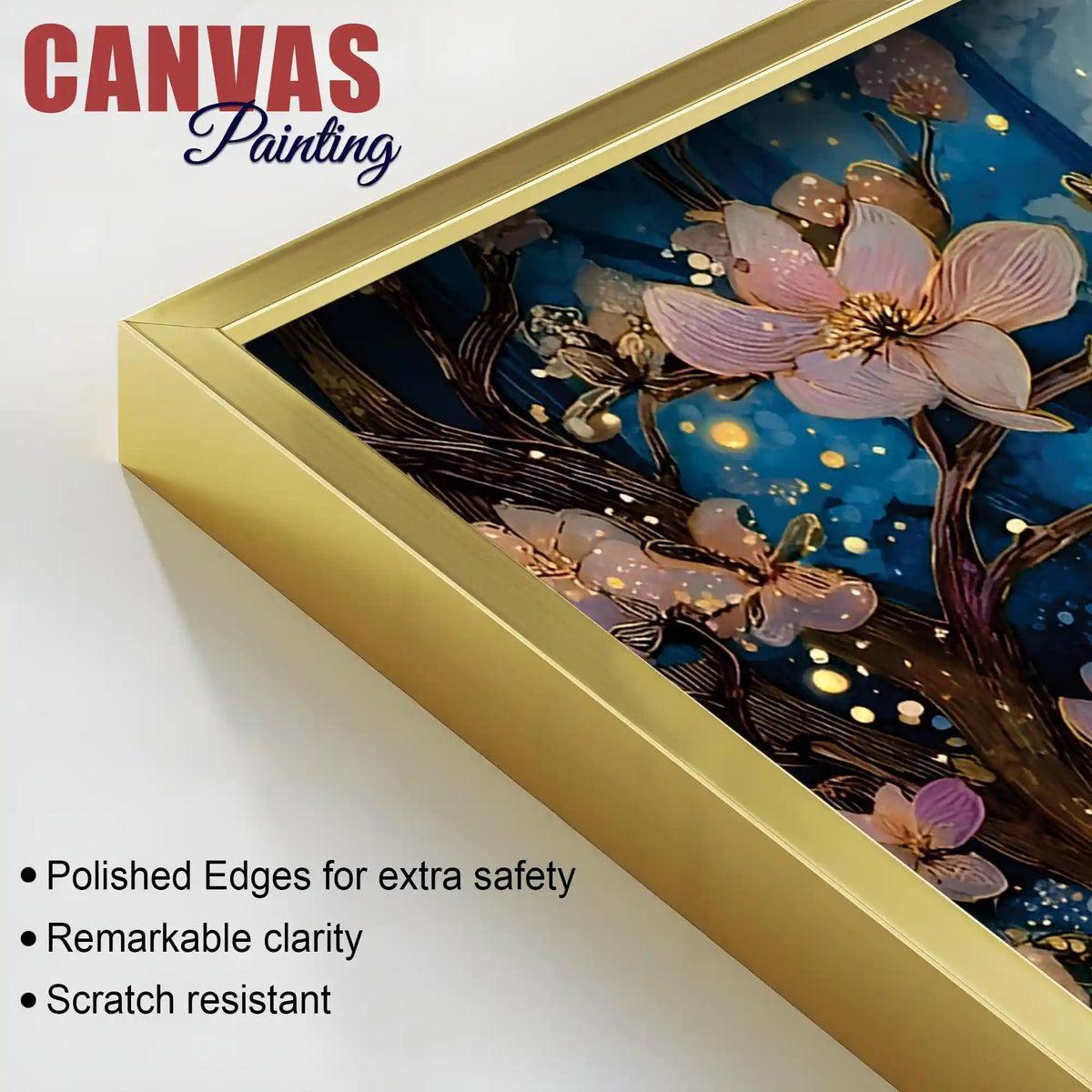 Luxury Abstract Flower Canvas Painting for Wall Decor