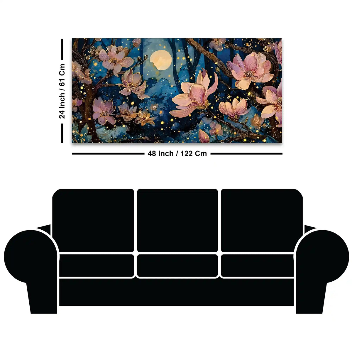 Luxury Abstract Flower Canvas Painting for Wall Decor
