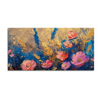 Luxury Abstract Flower Canvas Wall Art Painting for Elegant Interior Décor
