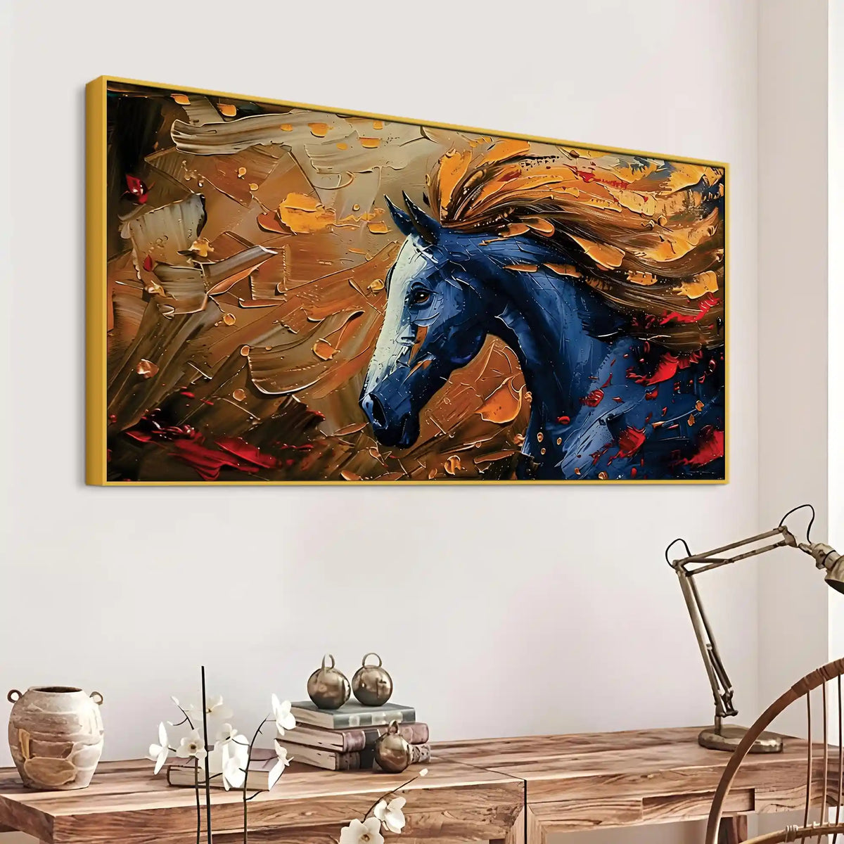 Luxury Abstract Horse Canvas Wall Painting for Home