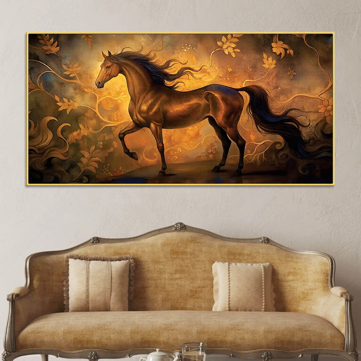 Luxury Abstract Horse Canvas Wall Painting for Home Interiors