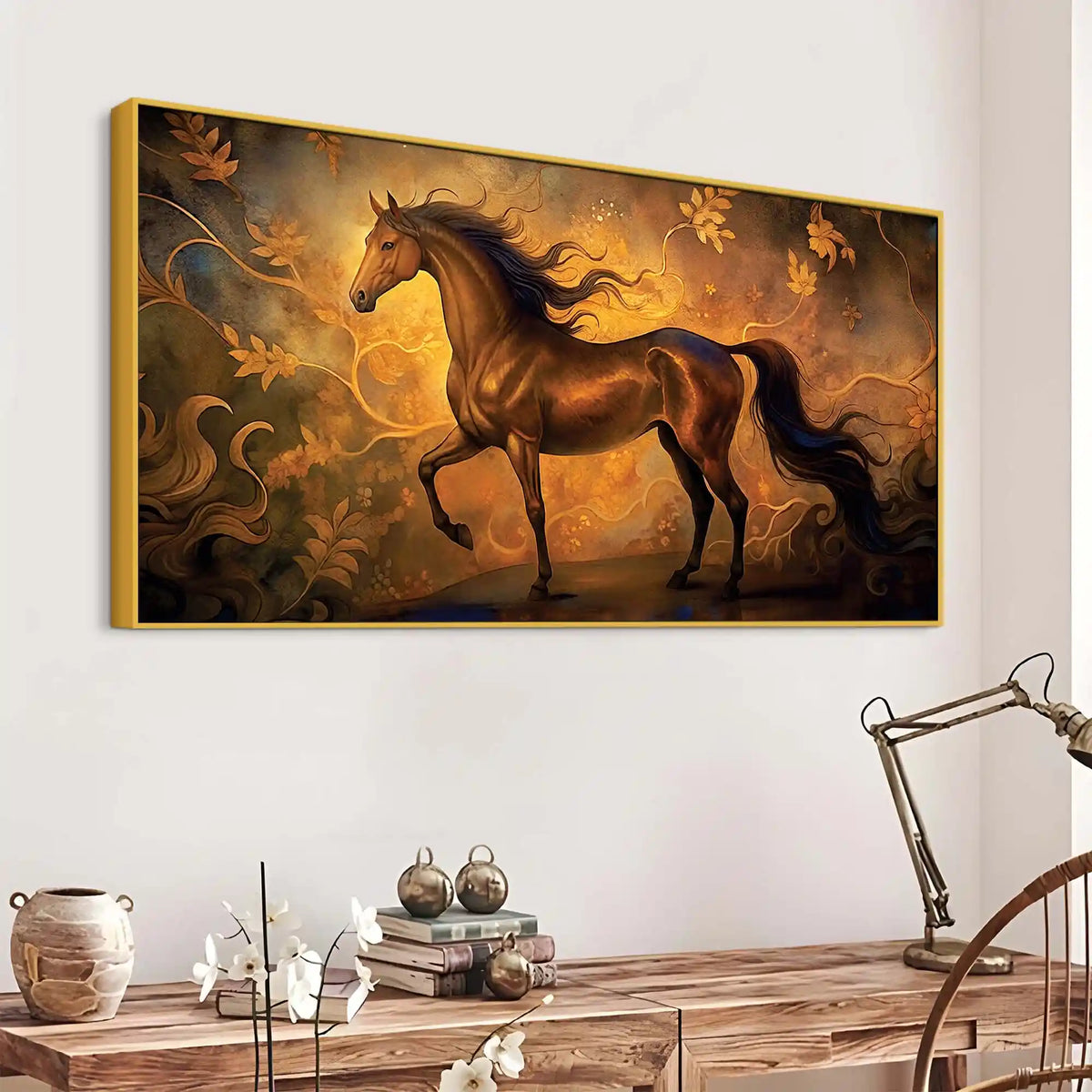 Luxury Abstract Horse Canvas Wall Painting for Home Interiors