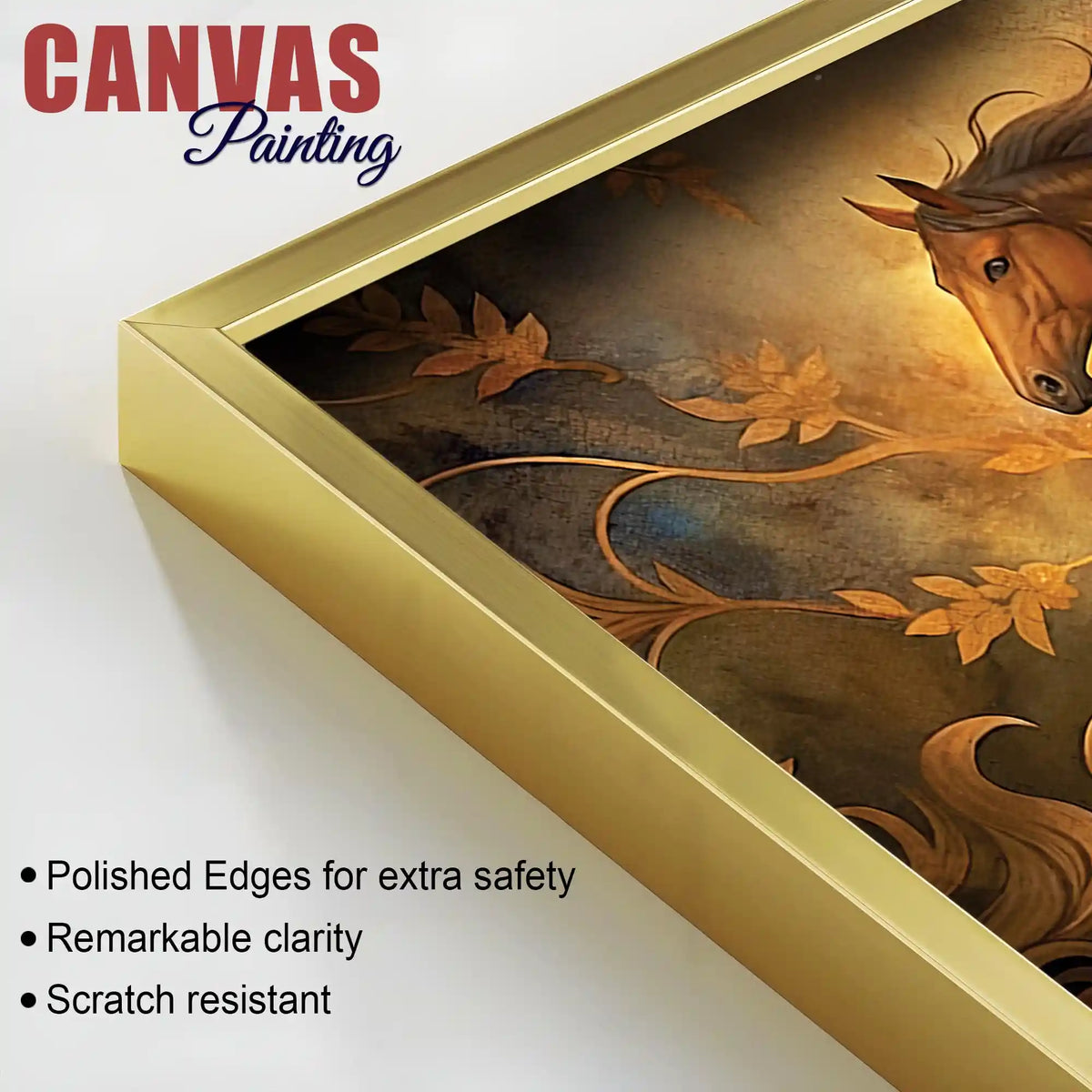 Luxury Abstract Horse Canvas Wall Painting for Home Interiors