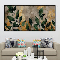 Luxury Abstract Leaf Canvas Wall Painting for Decor