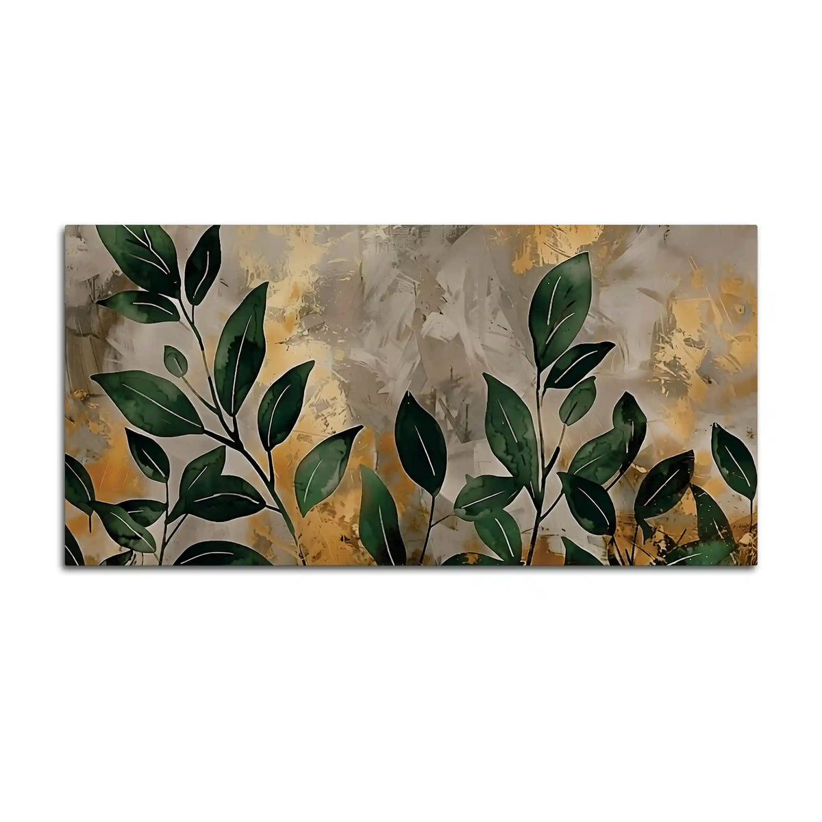 Luxury Abstract Leaf Canvas Wall Painting for Decor