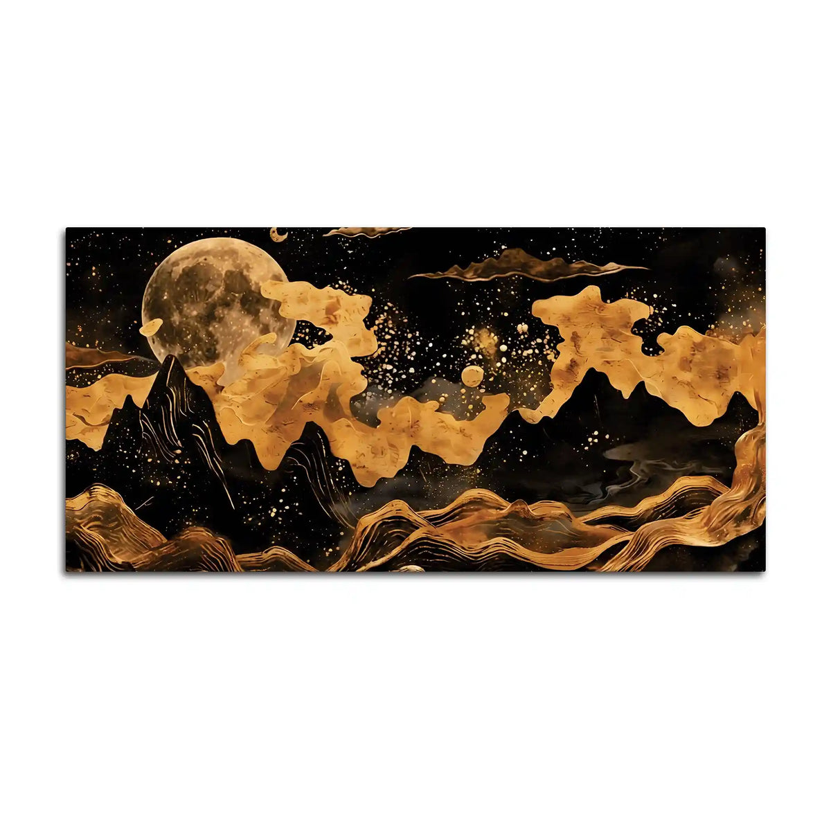 Luxury Abstract Night Sky Canvas Painting for Decoration