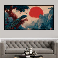 Luxury Abstract Peacock Canvas Wall Painting