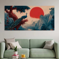 Luxury Abstract Peacock Canvas Wall Painting