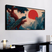 Luxury Abstract Peacock Canvas Wall Painting