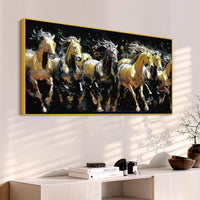 Luxury Abstract Running Horses Canvas Painting