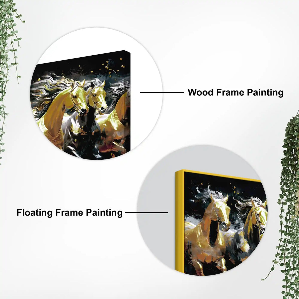 Luxury Abstract Running Horses Canvas Painting