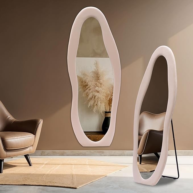 Luxury Abstract Shape Full Body Standing Mirror for Home & Studio – Premium Designer Floor Mirror