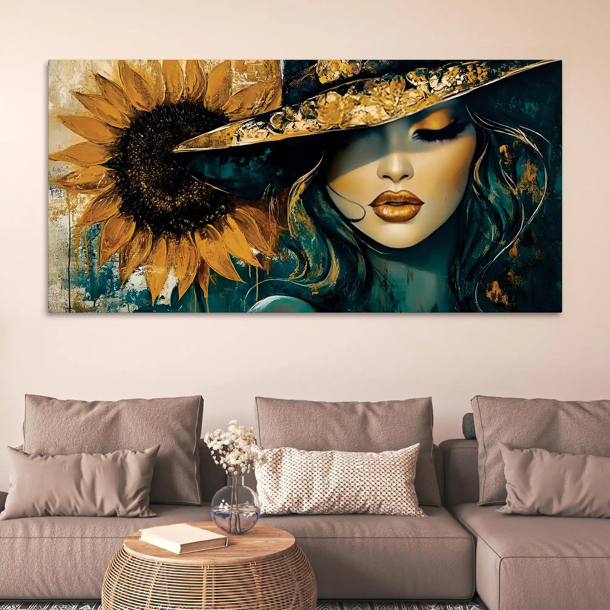 Luxury Abstract Woman Canvas Painting