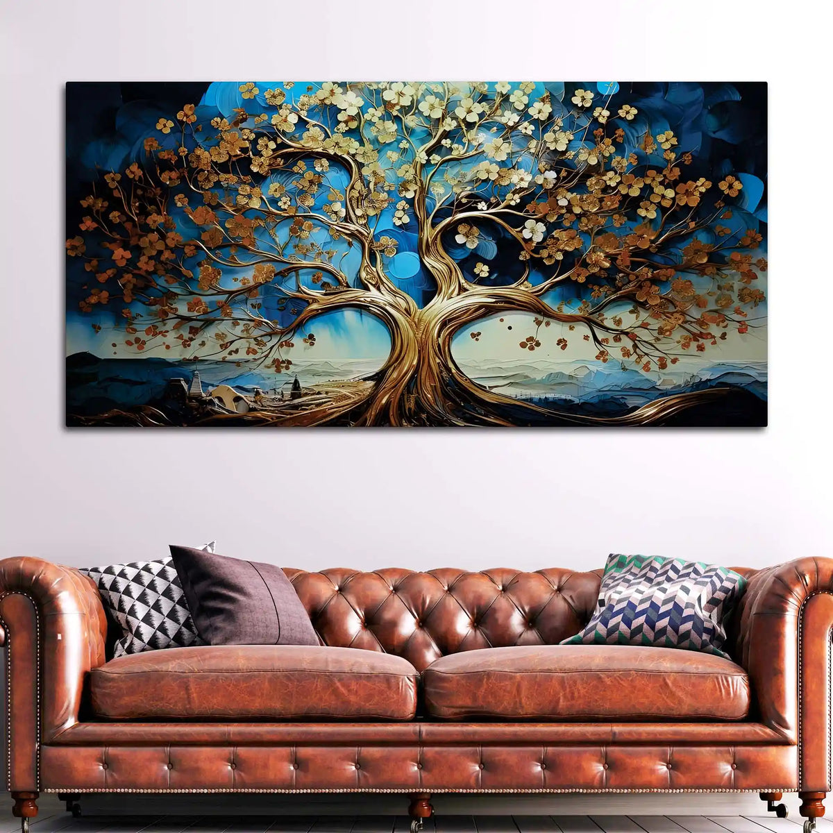 Luxury Artistic Tree Canvas Wall Art Painting for Home & Office Décor
