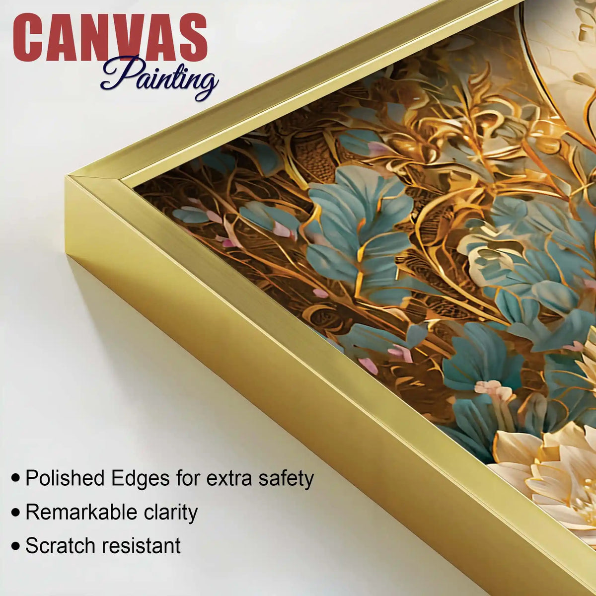Luxury Asian Style Peacock In Lotus Flowers Garden Canvas Wall Painting