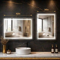 Luxury Bathroom Mirror Cabinet with Border Glow Lighting
