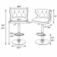 Luxury Beige Leatherette Bar Lounge Chair with Gold Base