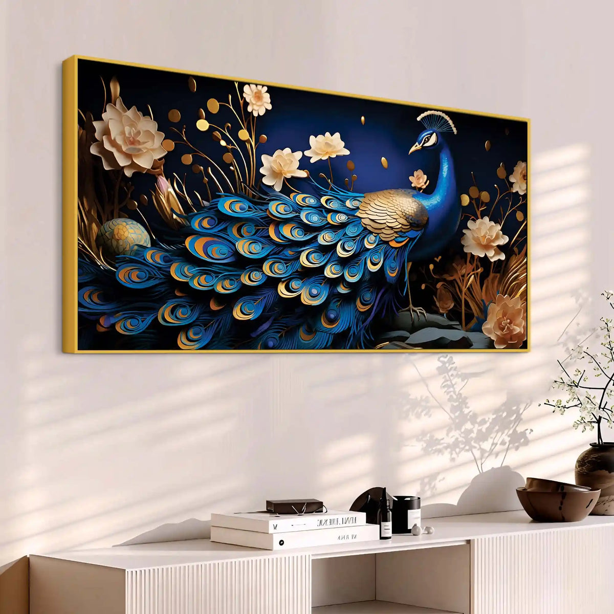Luxury Bird Peacock Decorative Canvas Wall Painting for Home & Offices
