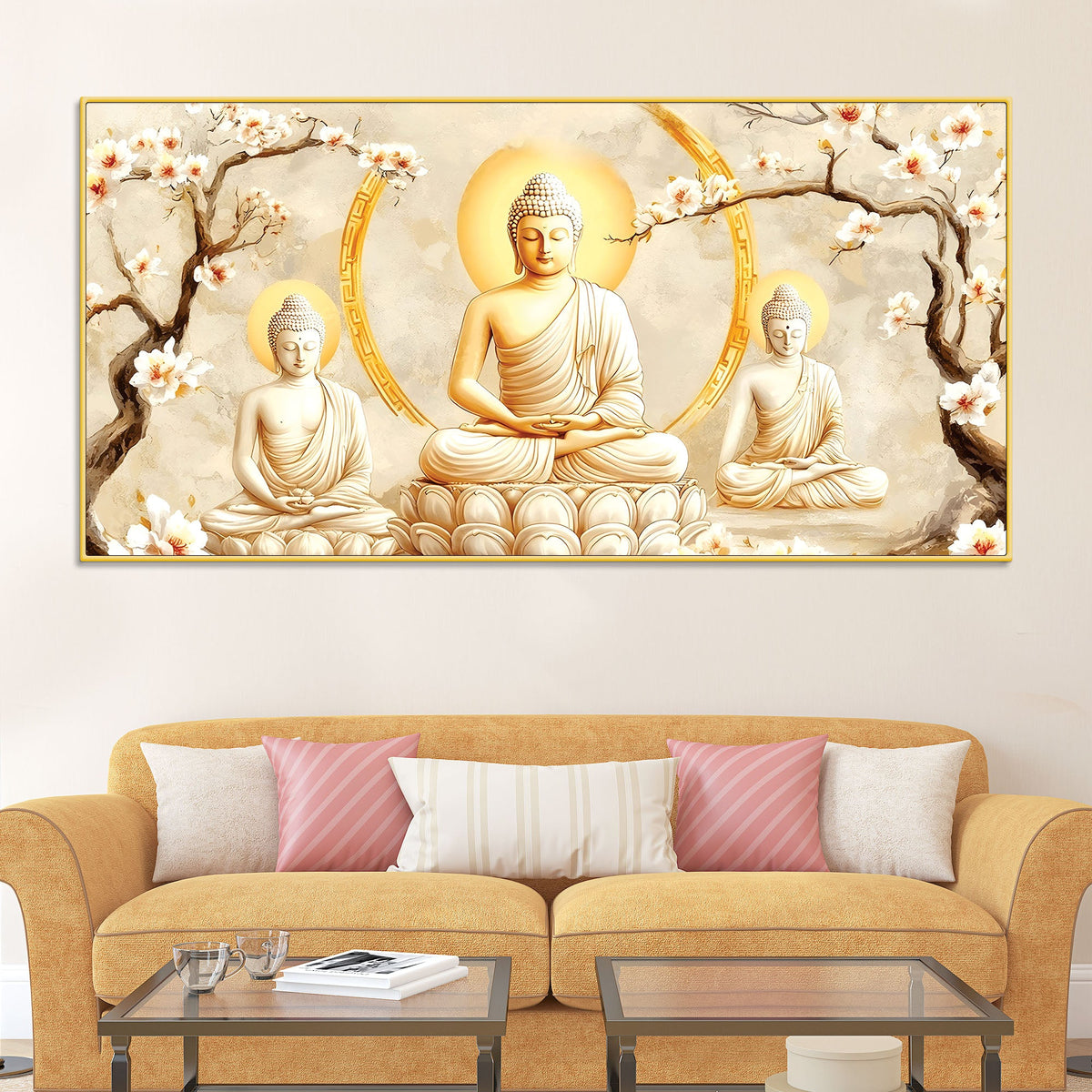 Luxury Buddha Canvas Painting – Spiritual Wall Decor