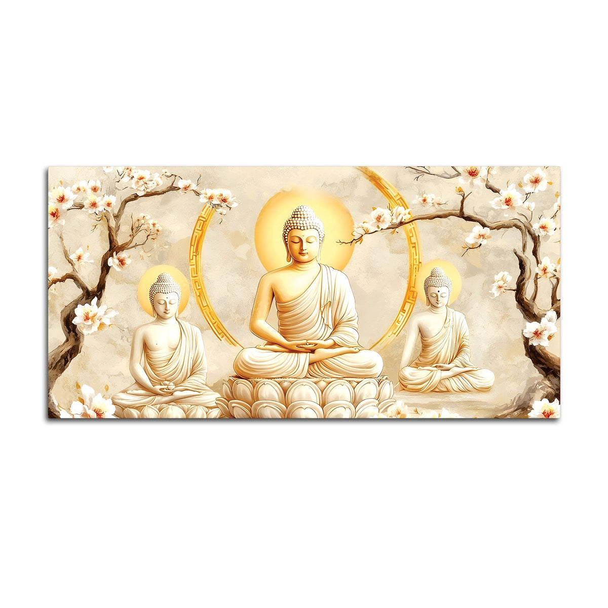 Luxury Buddha Canvas Painting – Spiritual Wall Decor